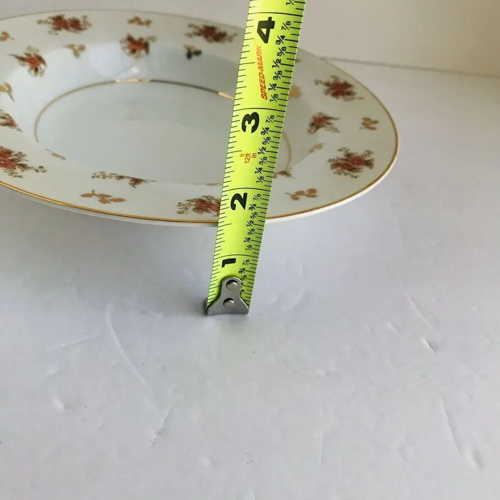 Noritake China 5153 DULCY 2 Soup Bowl Made In Japan Ivory Floral Gold Edge